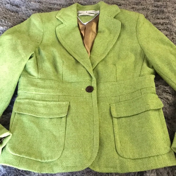 Tommy Hilfiger | Jackets & Coats | Avocado Green Wool Blazer M ...